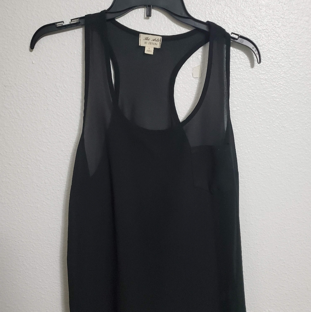 Chiffon black tank